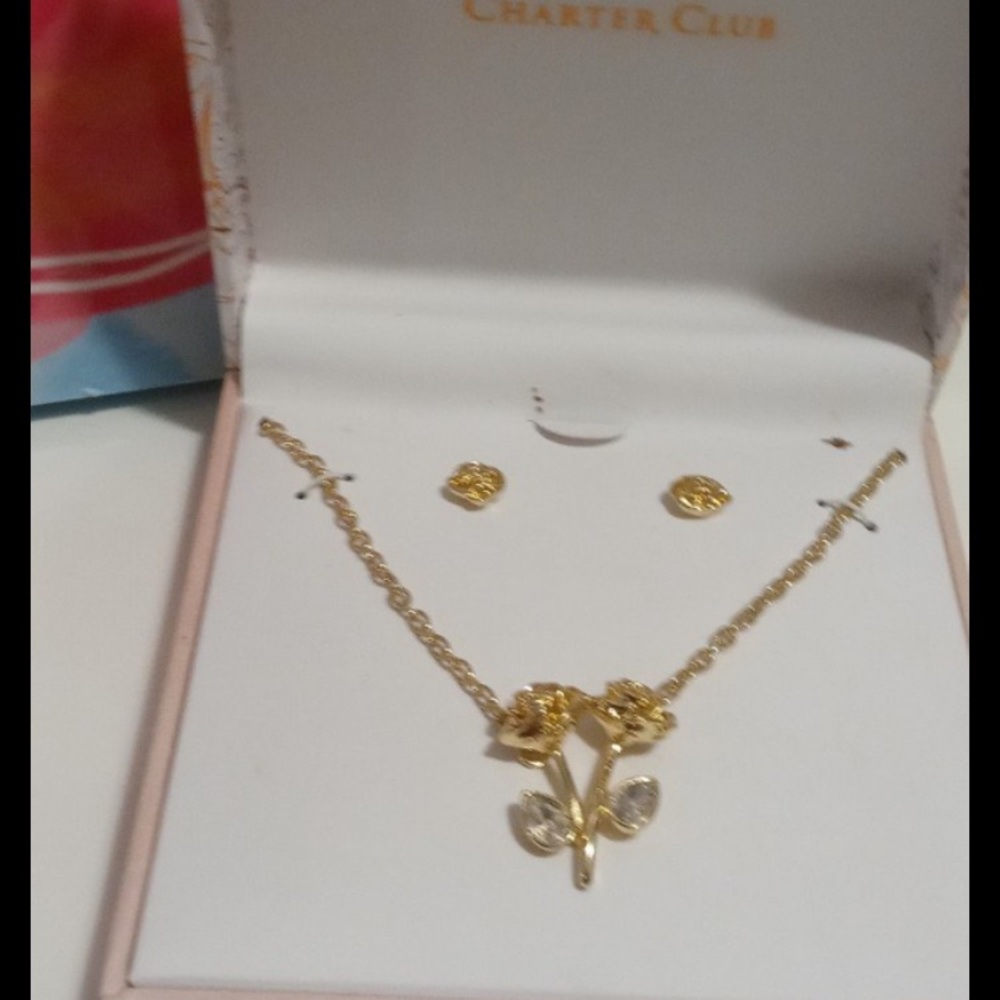Charter Club Gold Bow Necklace/ Black Friday Sale